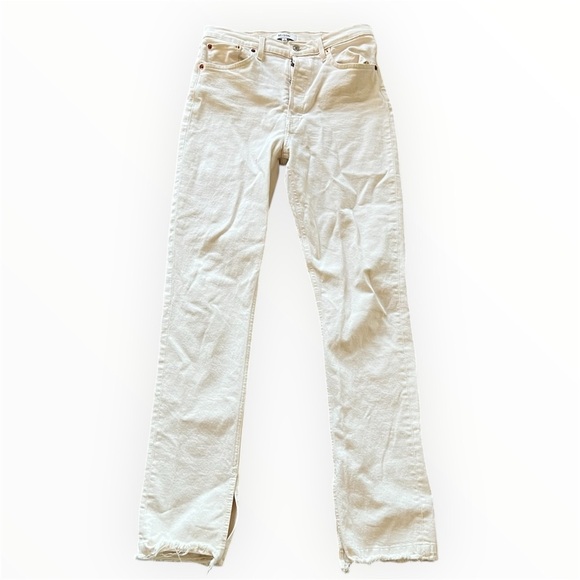 Revolve size 29 Originals 70's High‎ Rise Skinny Boot Jeans in Vintage White - Picture 2 of 3